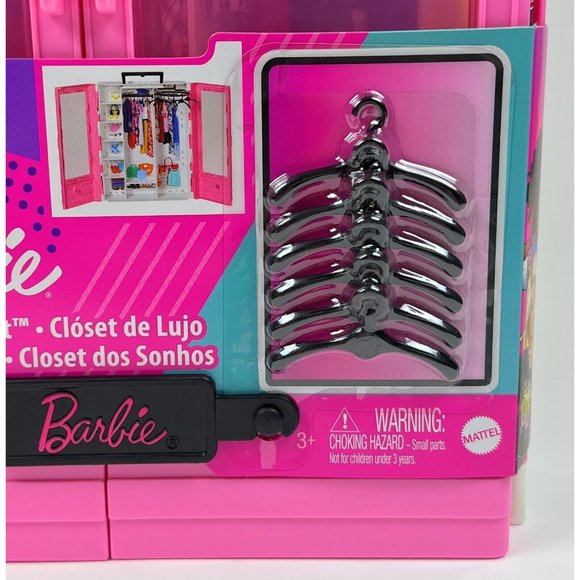 Barbie Fashionistas Ultimate Closet w/ Hangers Portable Playset Mattel Girls Toy - Picture 4 of 12